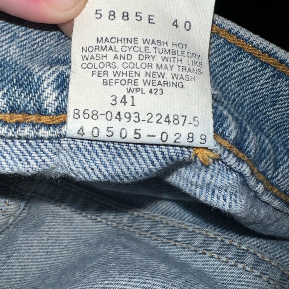 Vintage 505 Orange Tab Levis Regular Fit Straight Blue Jeans - Picture 7 of 7